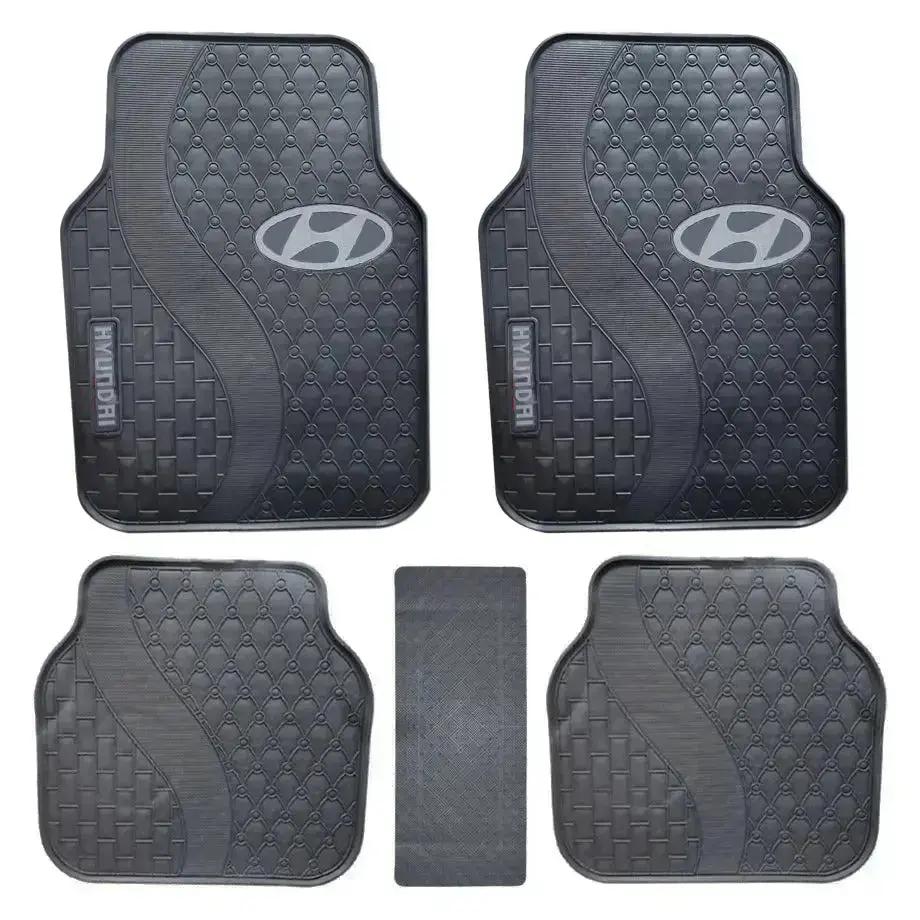 Suitable To Fit - Hyundai 5-Piece Rubber Car Mats (Grey)