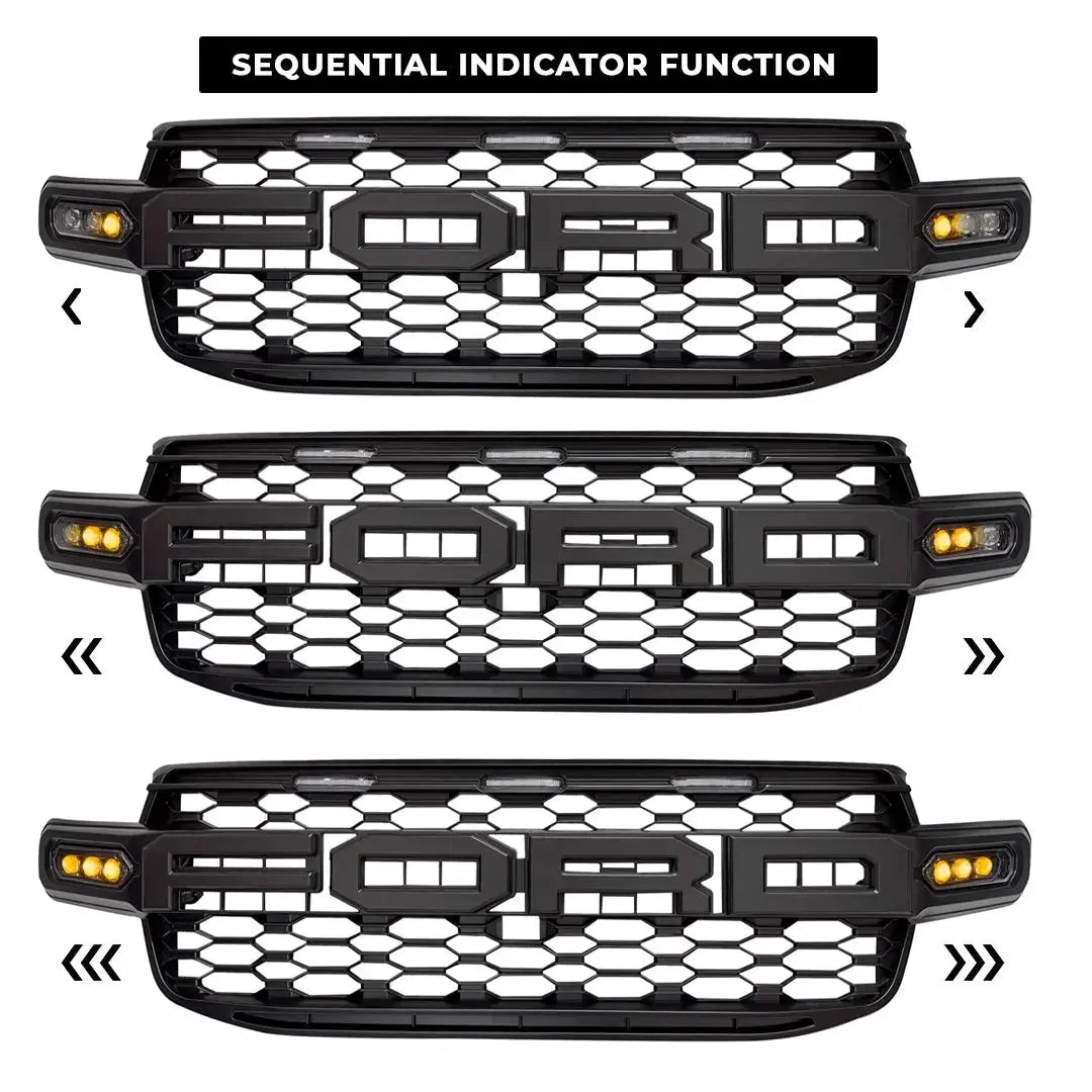 Suitable To Fit - Ranger Next Gen (22-On) Dual-Function Projector DRL LED Upgrade Grille