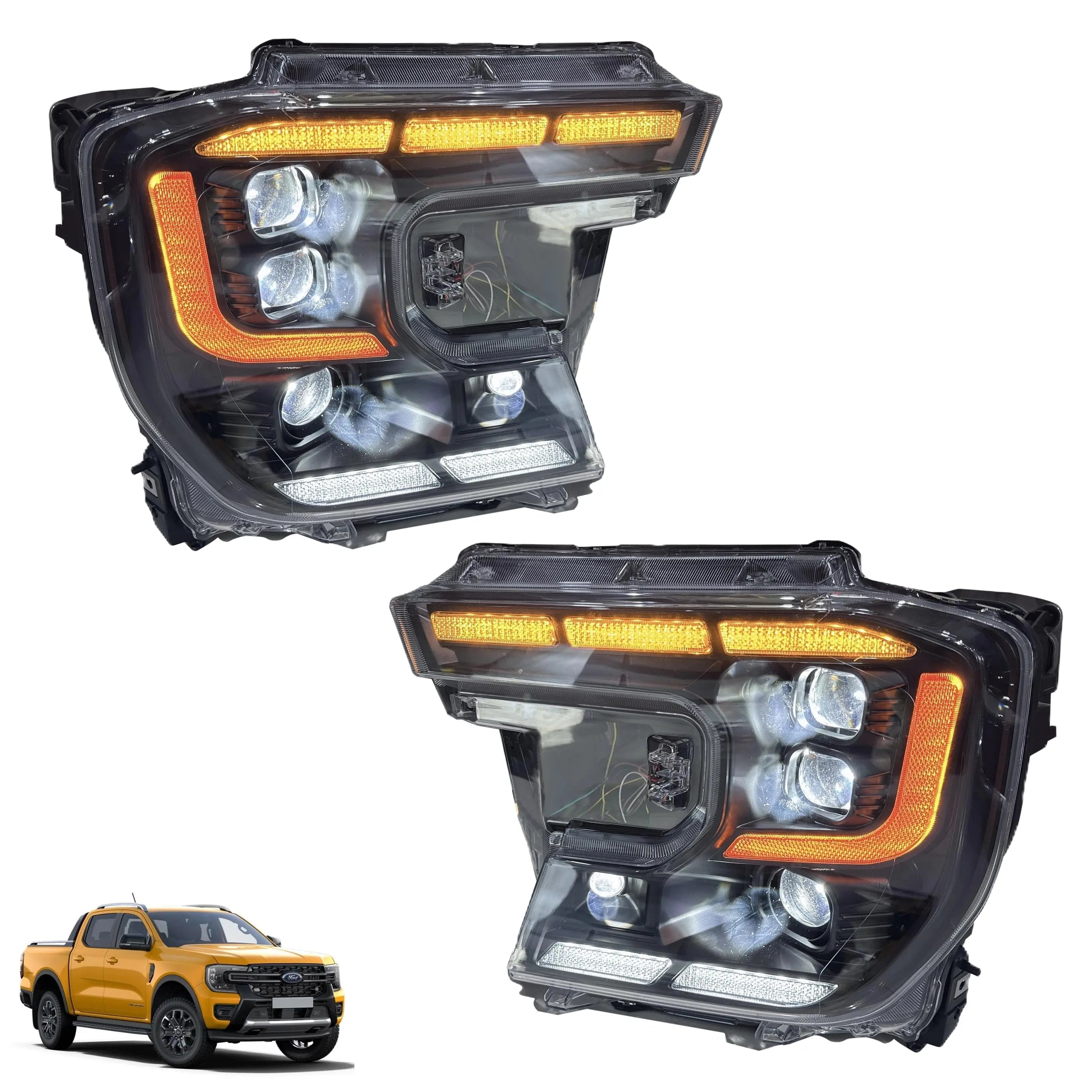 Suitable To Fit - Ranger Next Gen (22-On) Quad-Projector DRL LED Upgrade Headlights