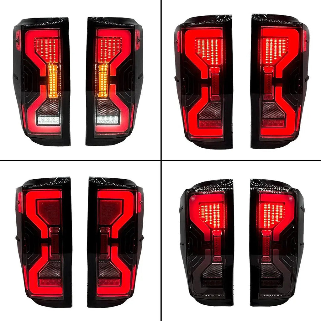 Suitable To Fit -  Ranger T6/T7/T8 (12-22) Next Gen Raptor Style Smoked Black LED Taillights