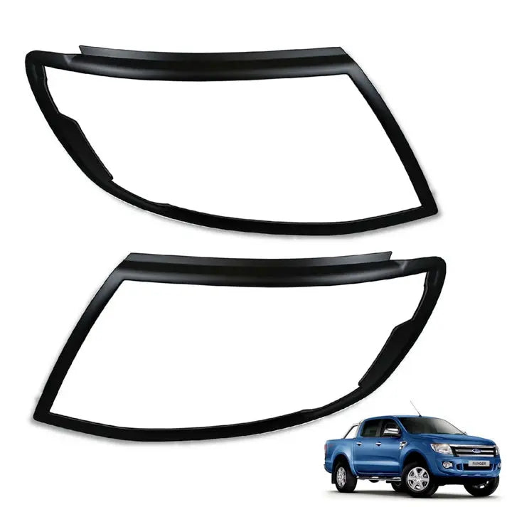 Suitable To Fit - Ranger T6 (12-15) Matte Black Headlight Surrounds