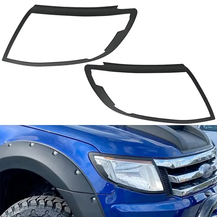 Suitable To Fit - Ranger T6 (12-15) Matte Black Headlight Surrounds