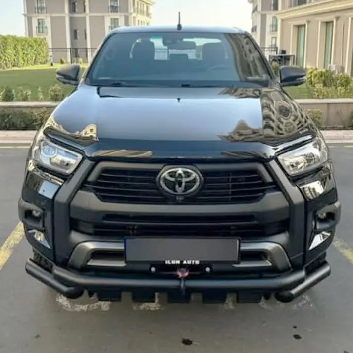 Suitable To Fit - Toyota Hilux Revo (19-On) Matte Black Lower Nudge Bar