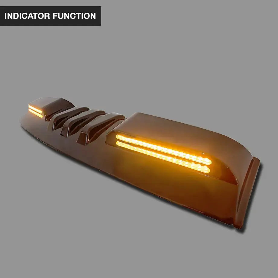 Suitable To Fit - Toyota Hilux (15-On) Gloss Black Dual Function DRL LED Roof Spoiler Light