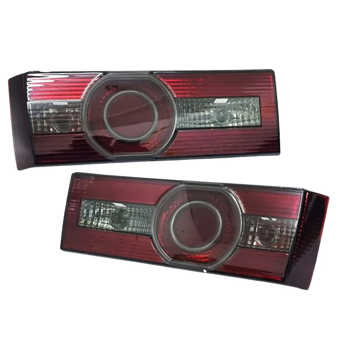 Suitable To Fit - VW Golf 1 VeloCiti Style Smoked Crystal Taillights With Chrome Ring