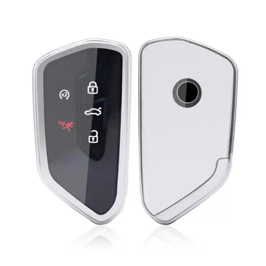Suitable To Fit- VW Golf 8 Soft Shell Key Case Cover - Silver