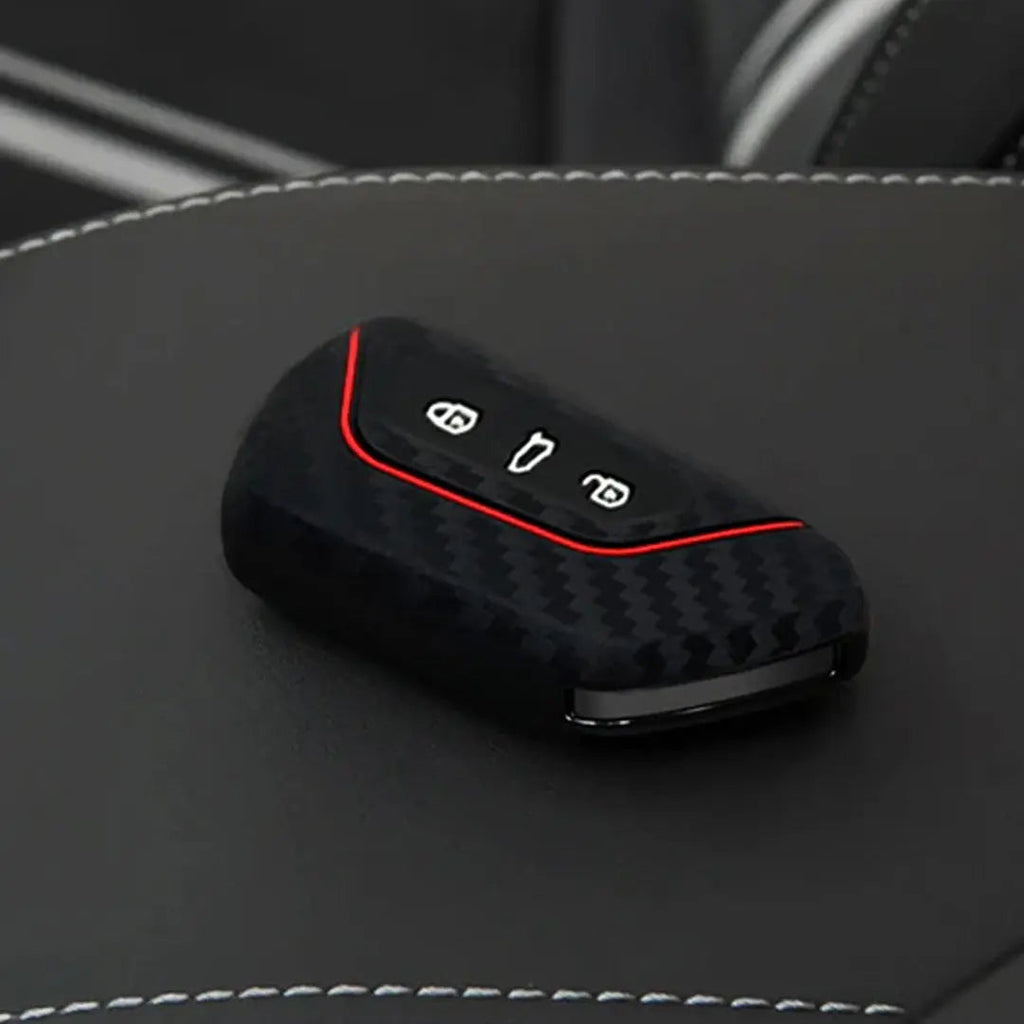 Suitable To Fit- VW Golf 8 Soft Shell Carbon Look Key Case Cover