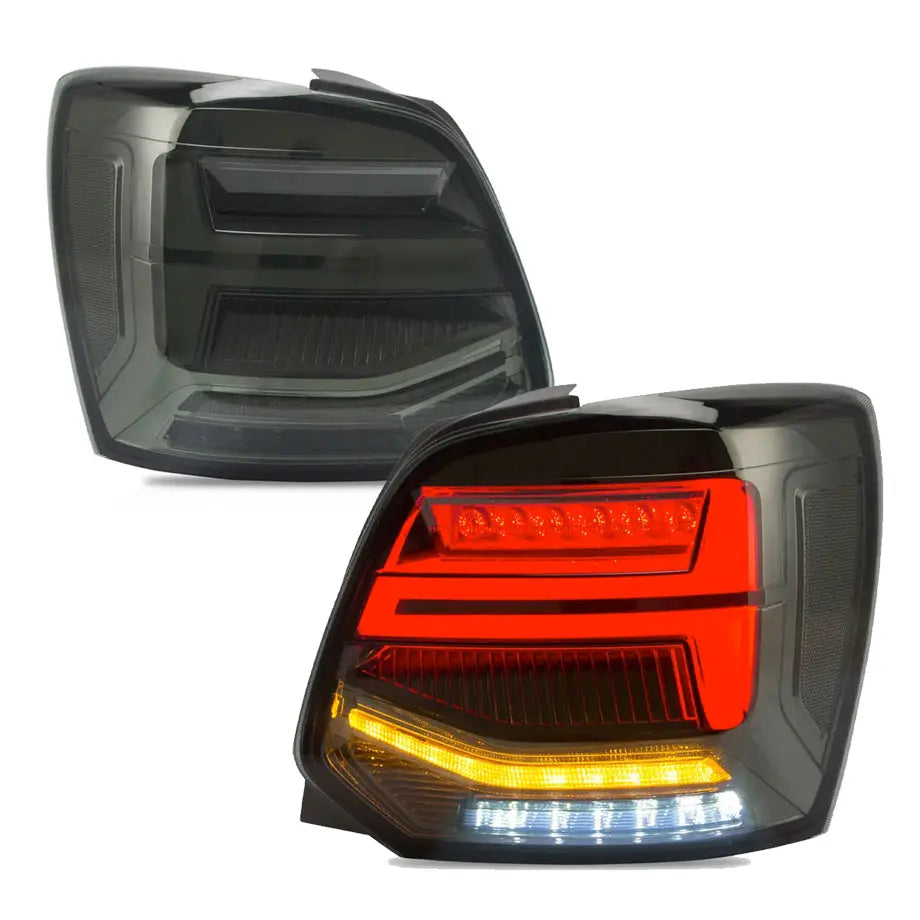 Suitable To Fit - VW Polo 6R Smoked Black LED Sequential Taillight