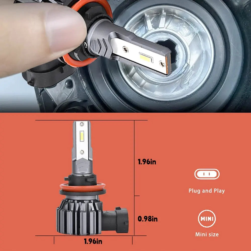 Super White LED Headlight Bulb Kit - 9012