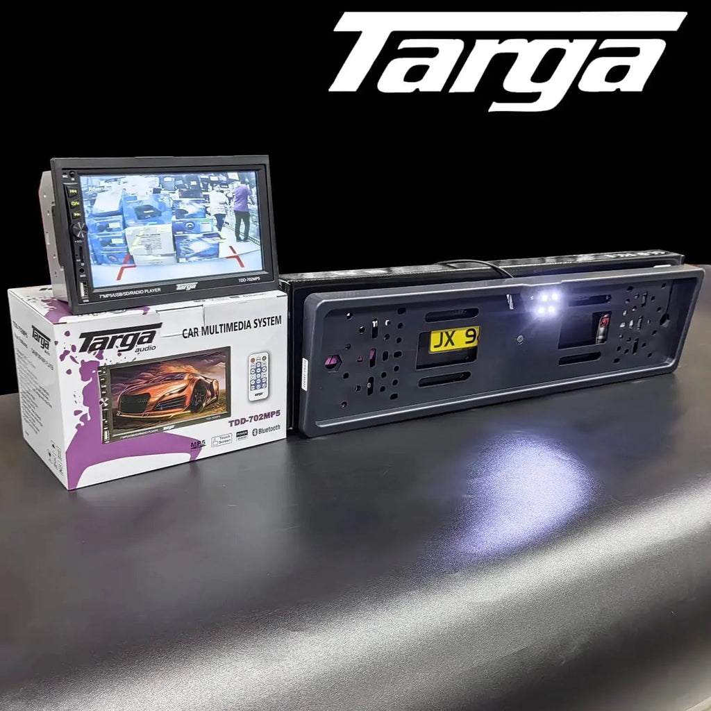 Targa TDD-702MP5 7″ MP5 Media Player with Mirror Link  +FREE Number Plate Reverse Camera