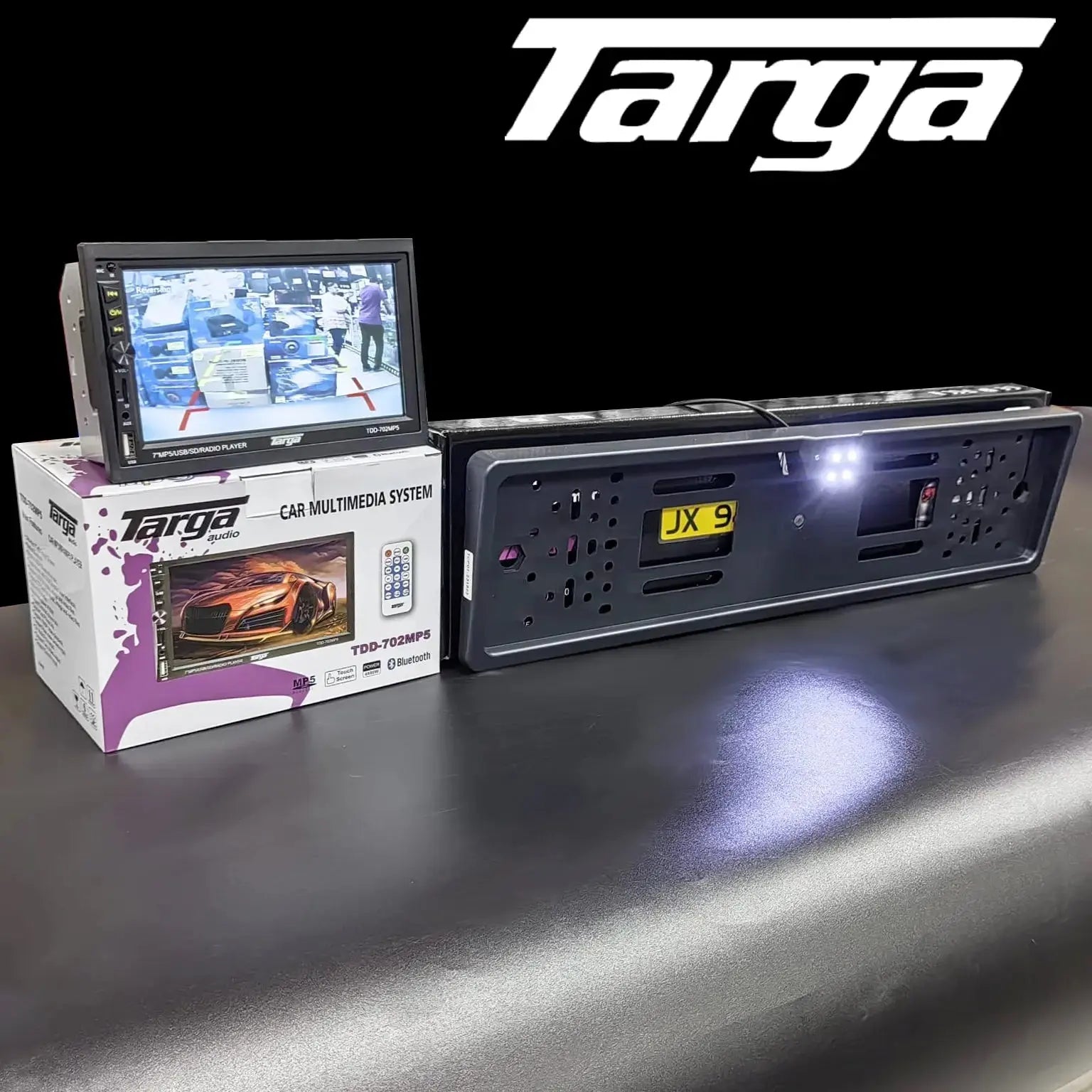 Targa TDD-702MP5 7″ MP5 Media Player with Mirror Link  +FREE Number Plate Reverse Camera