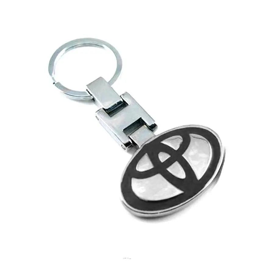 Toyota Branded Chrome Key Ring (Black)