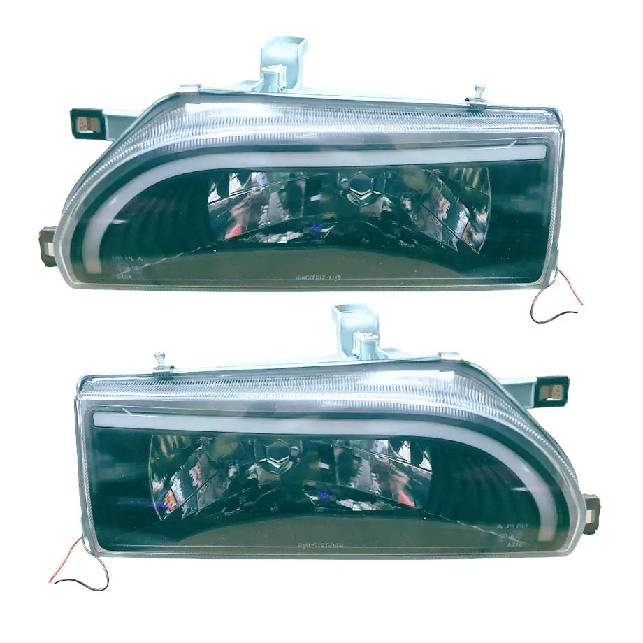 Toyota Corolla (93-96) Crystal Black DRL LED Headlights