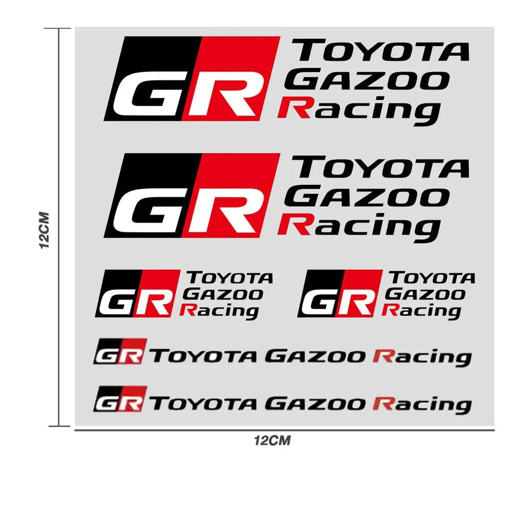Toyota Gazoo Racing Small Vinyl Sticker Kit