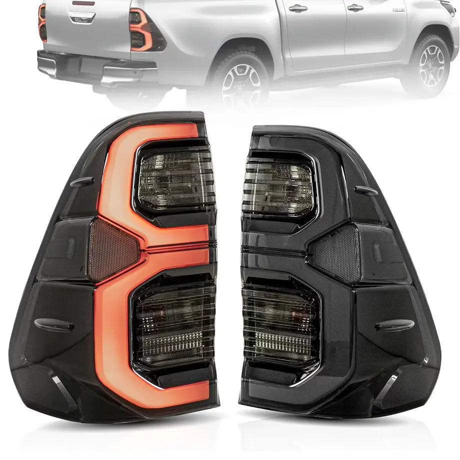 Toyota Hilux Revo (16-On) Smoked Black LED Taillights
