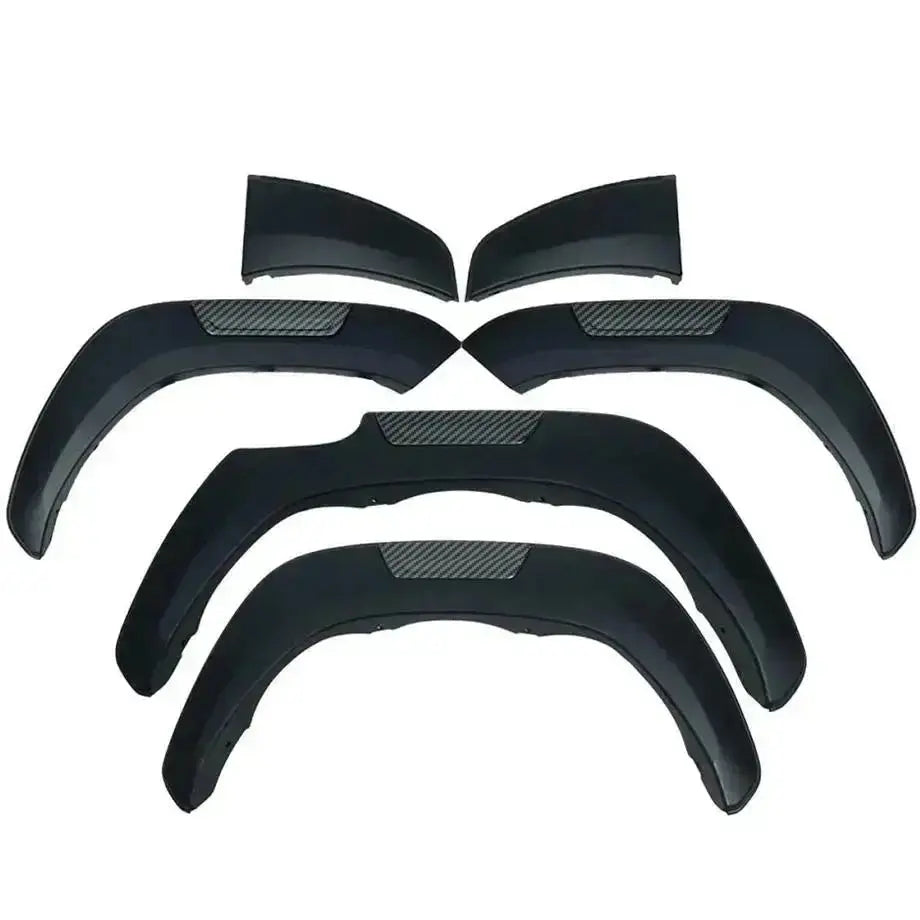 Toyota Hilux Revo (16-On) Matte Black With Carbon Look Inserts OEM Style Plastic Wheel Arch