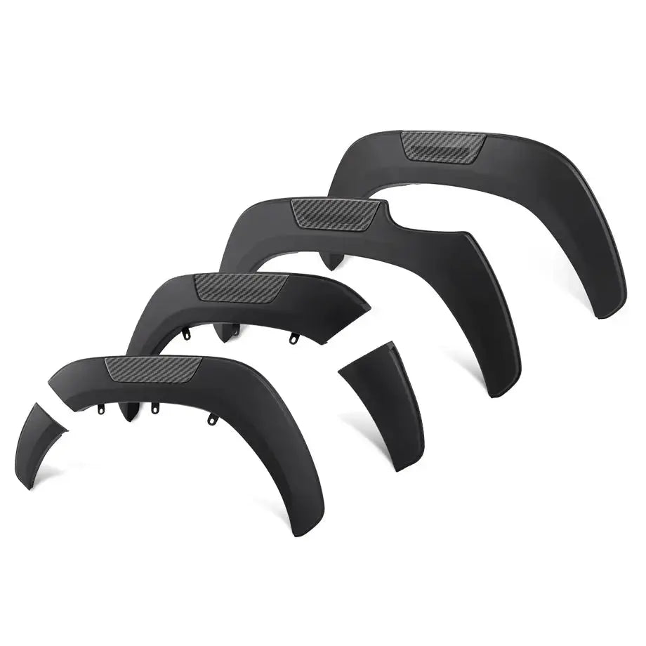 Toyota Hilux Revo (16-On) Matte Black With Carbon Look Inserts OEM Style Plastic Wheel Arch