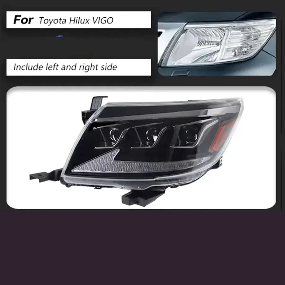 Toyota Hilux Vigo (12-15) Bugatti Style LED Projector Upgrade Headlights