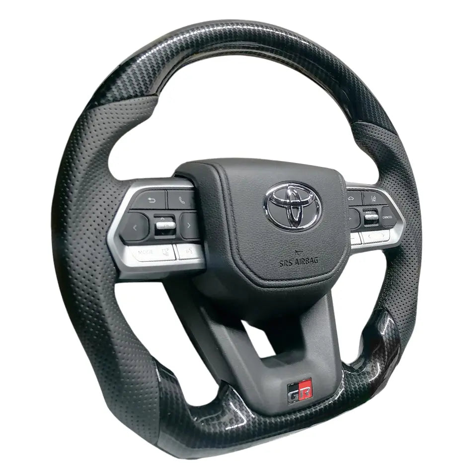 Toyota Land Cruiser LC300 GR Sport Style Carbon Look Upgrade Steering Wheel