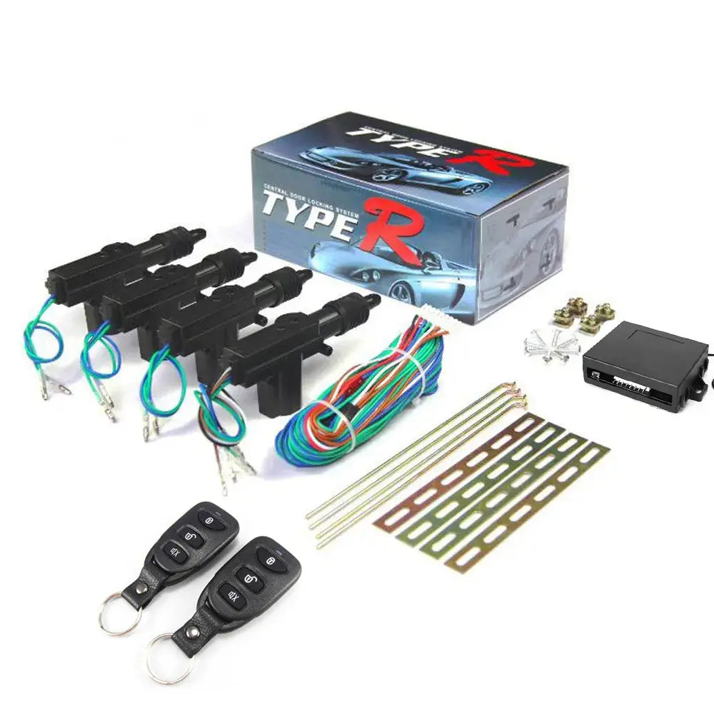 Type-R 4 Door Universal Central Locking System Kit - With Remote