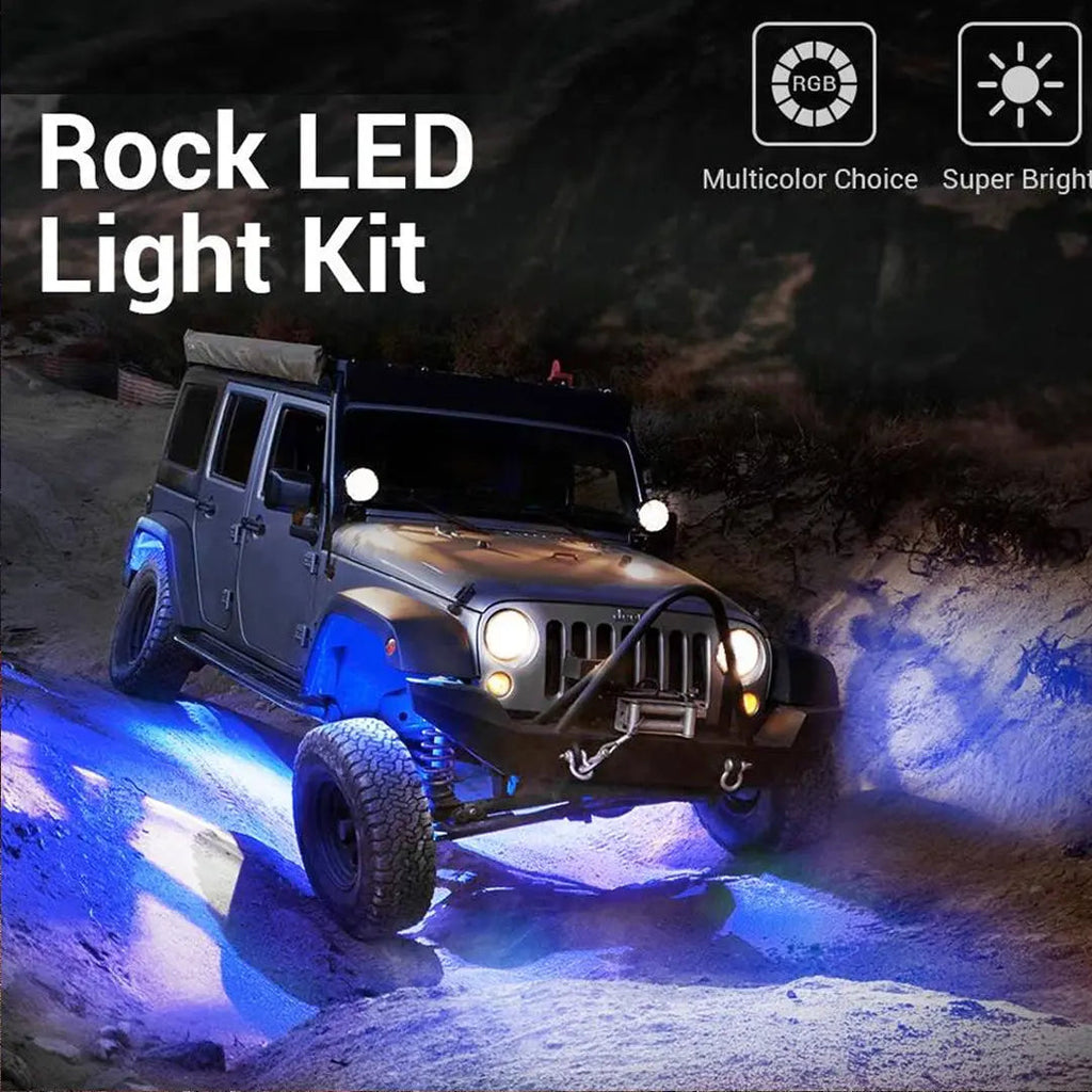 Universal 4 Pod RGB App Controlled LED Rock Lights