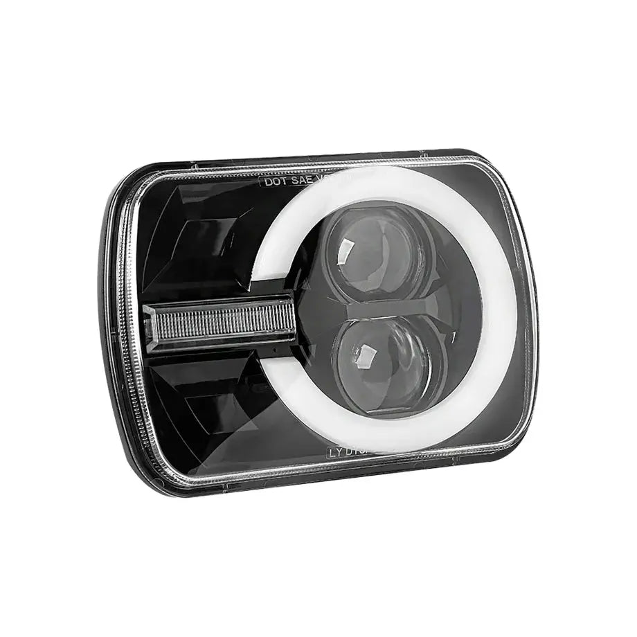 Universal 7 Inch Bronco Style LED Projector Square Headlights