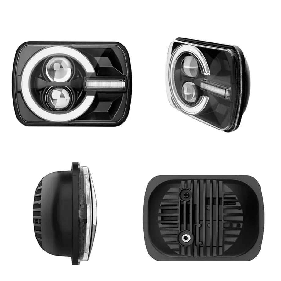 Universal 7 Inch Bronco Style LED Projector Square Headlights