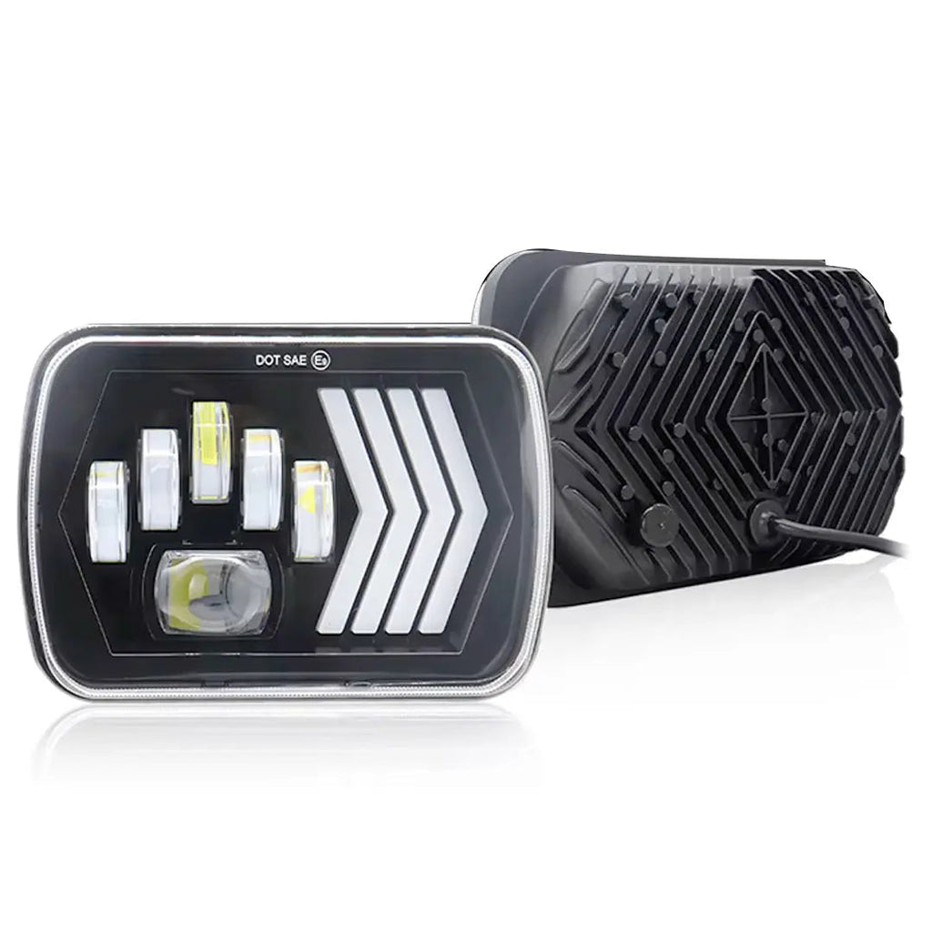 Universal 7 Inch Dual Function LED Projector Square Headlight