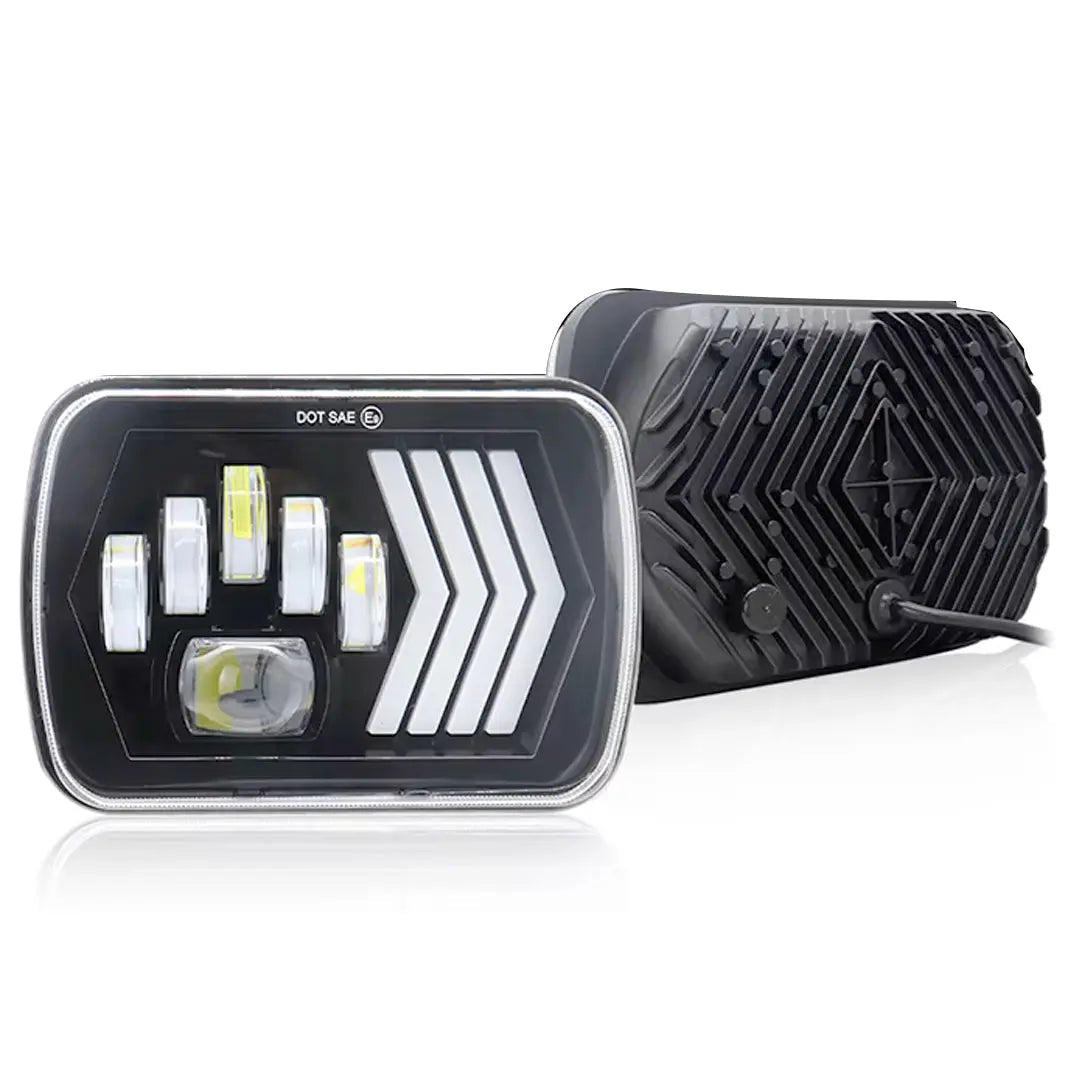 Universal 7 Inch Dual Function LED Projector Square Headlight