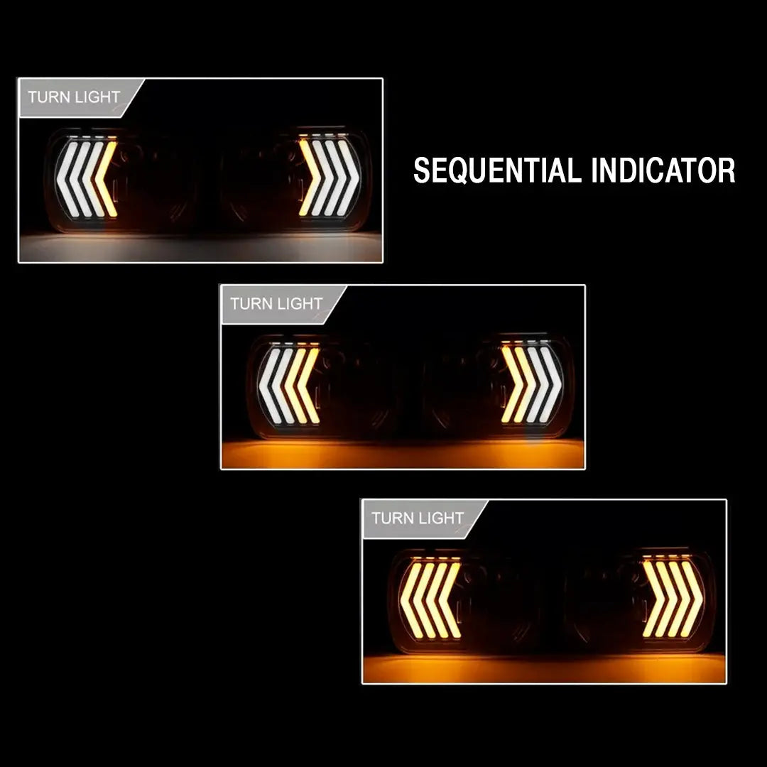 Universal 7 Inch Dual Function LED Projector Square Headlight