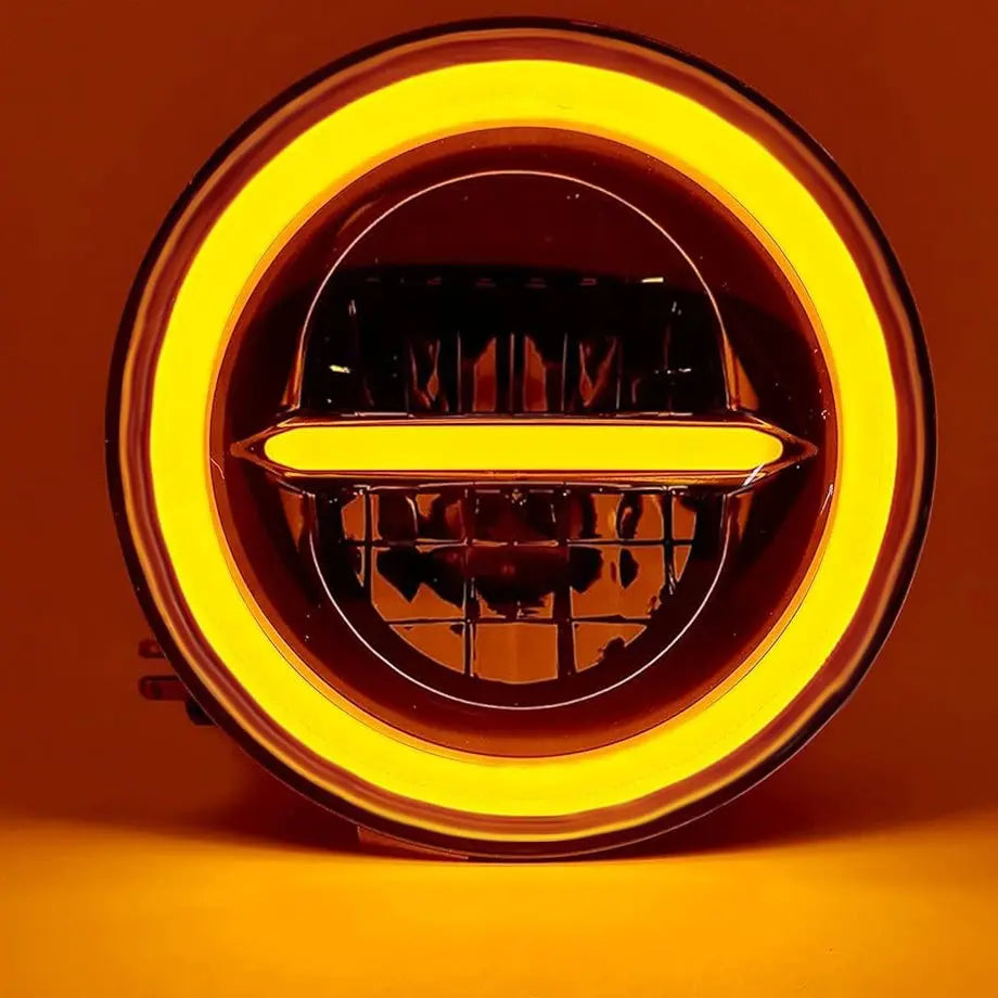 Universal 7 Inch Jeep Style LED Angel Eye Headlight