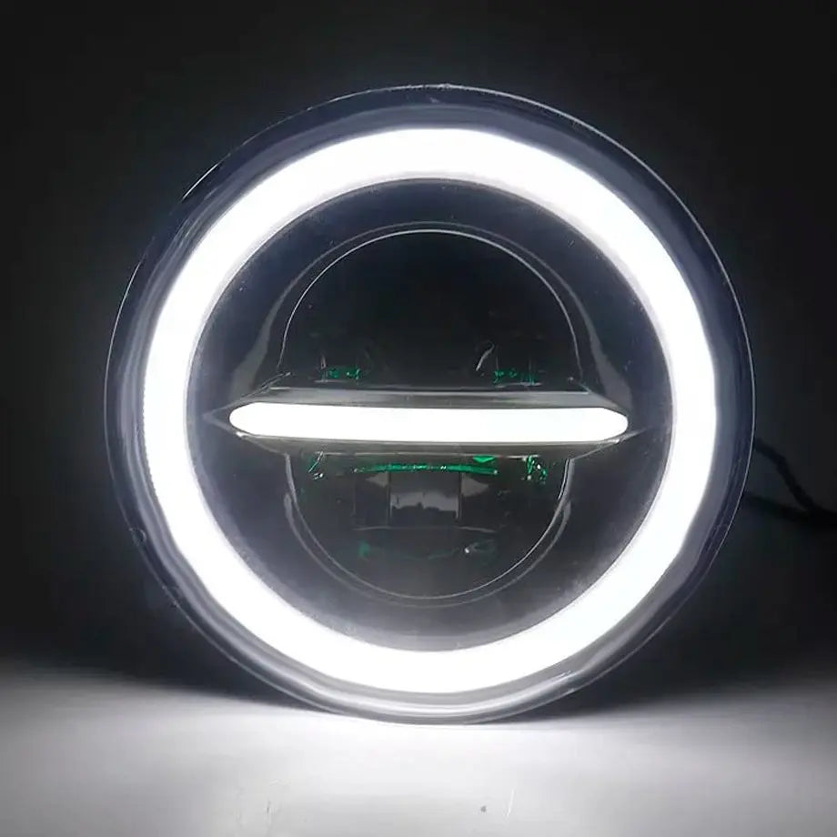 Universal 7 Inch Jeep Style LED Angel Eye Headlight