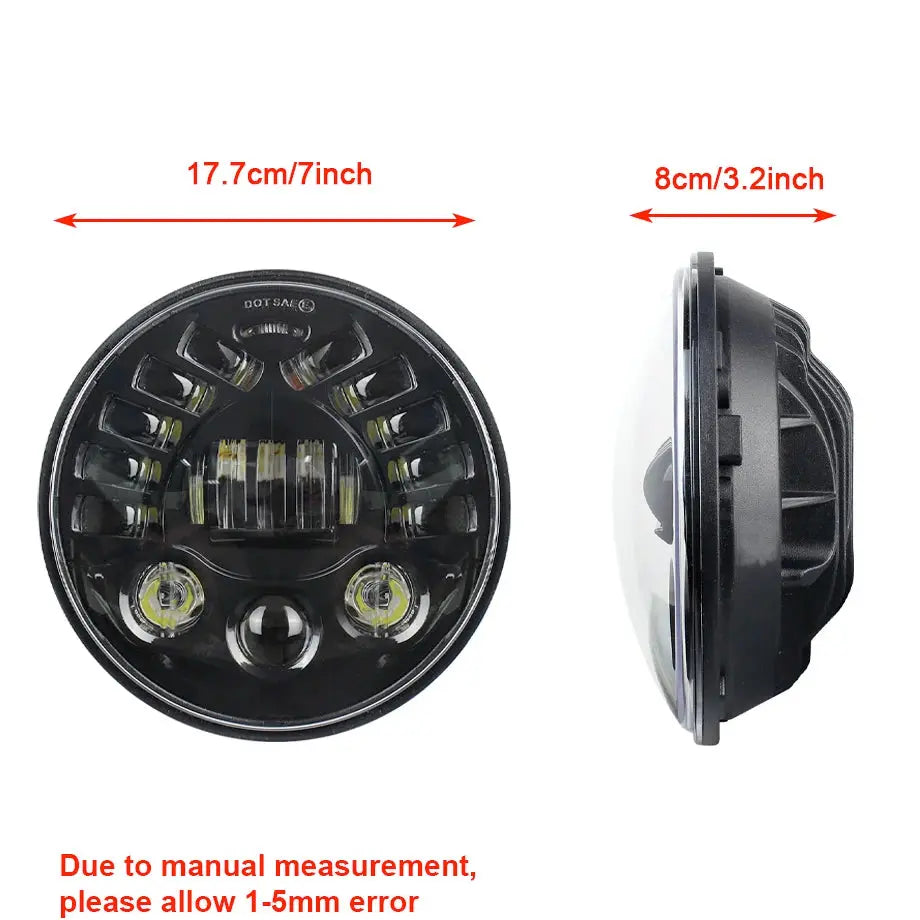 Universal - 7 inch Jeep Style DRL LED Projector Headlight