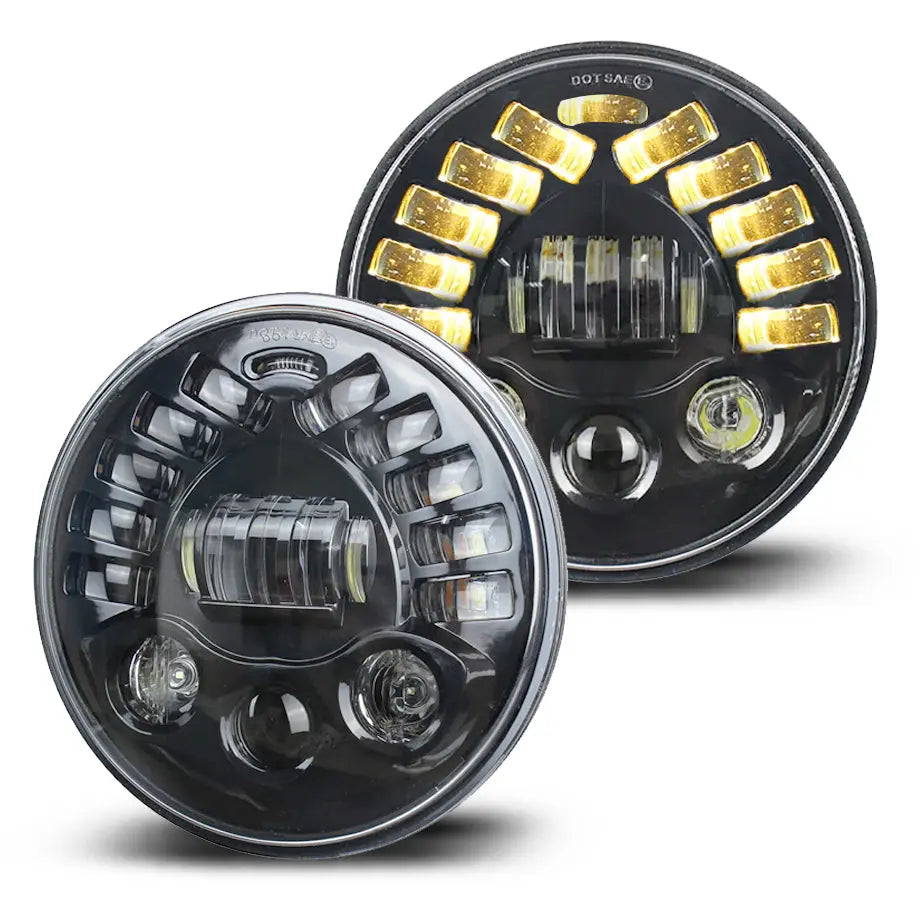 Universal - 7 inch Jeep Style DRL LED Projector Headlight