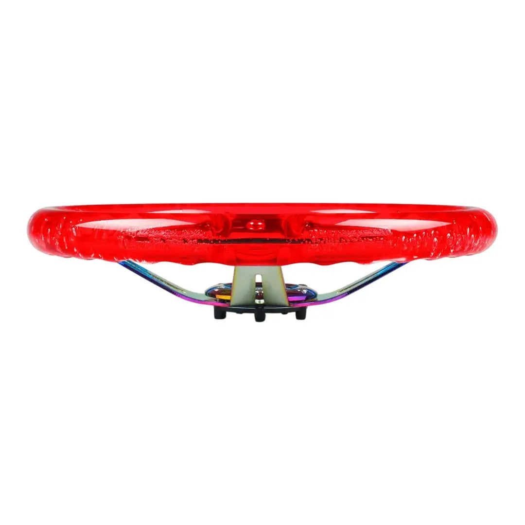 Universal Red Acrylic JDM Drift Style Racing Steering Wheel - Neo Chrome Face (350mm)
