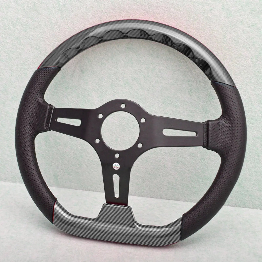 Universal Flat Bottom Drift Style Steering Wheel (320mm)