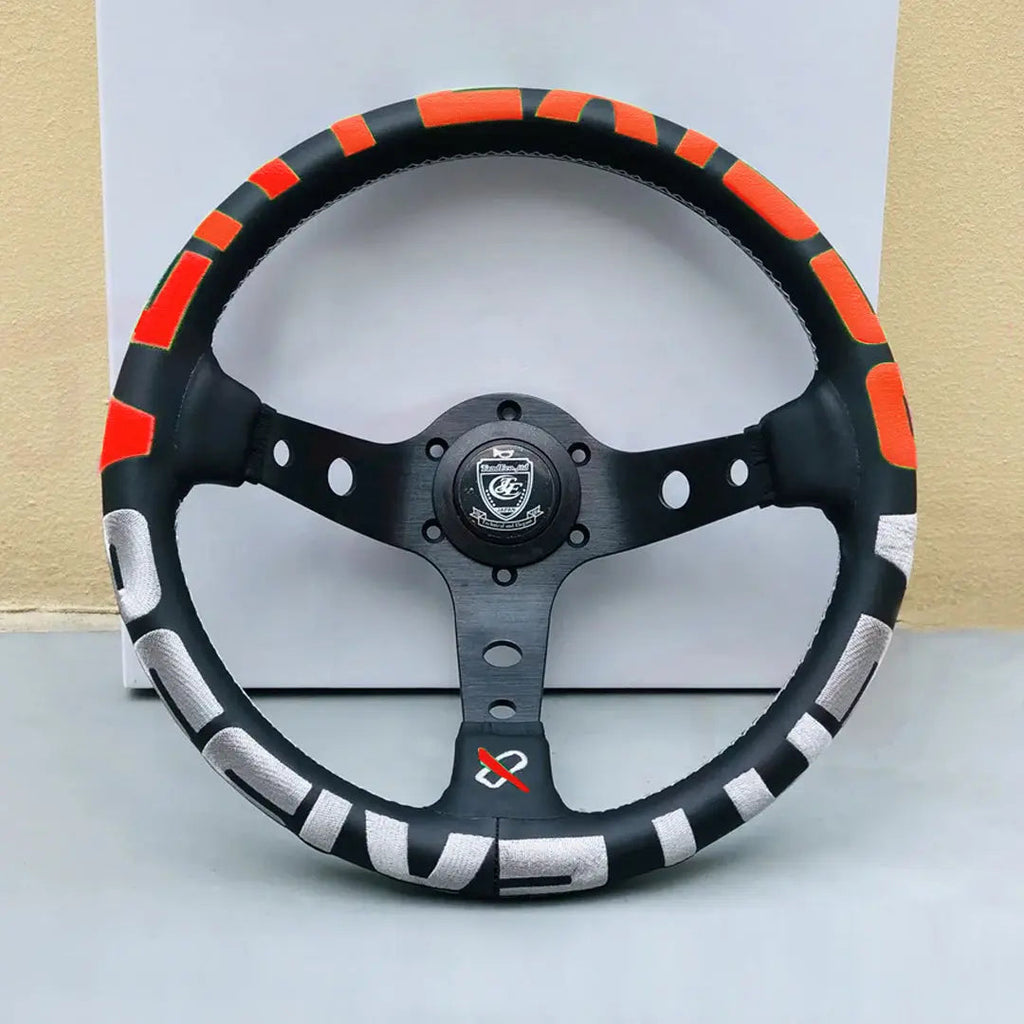 Universal JDM Aluminium Vertex Drift Style Sports Steering Wheel (320mm)
