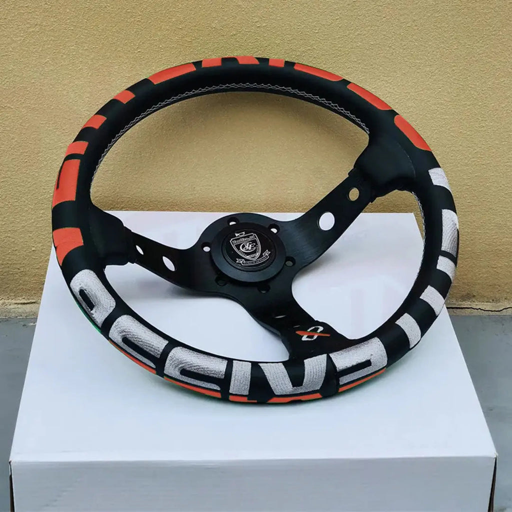 Universal JDM Aluminium Vertex Drift Style Sports Steering Wheel (320mm)