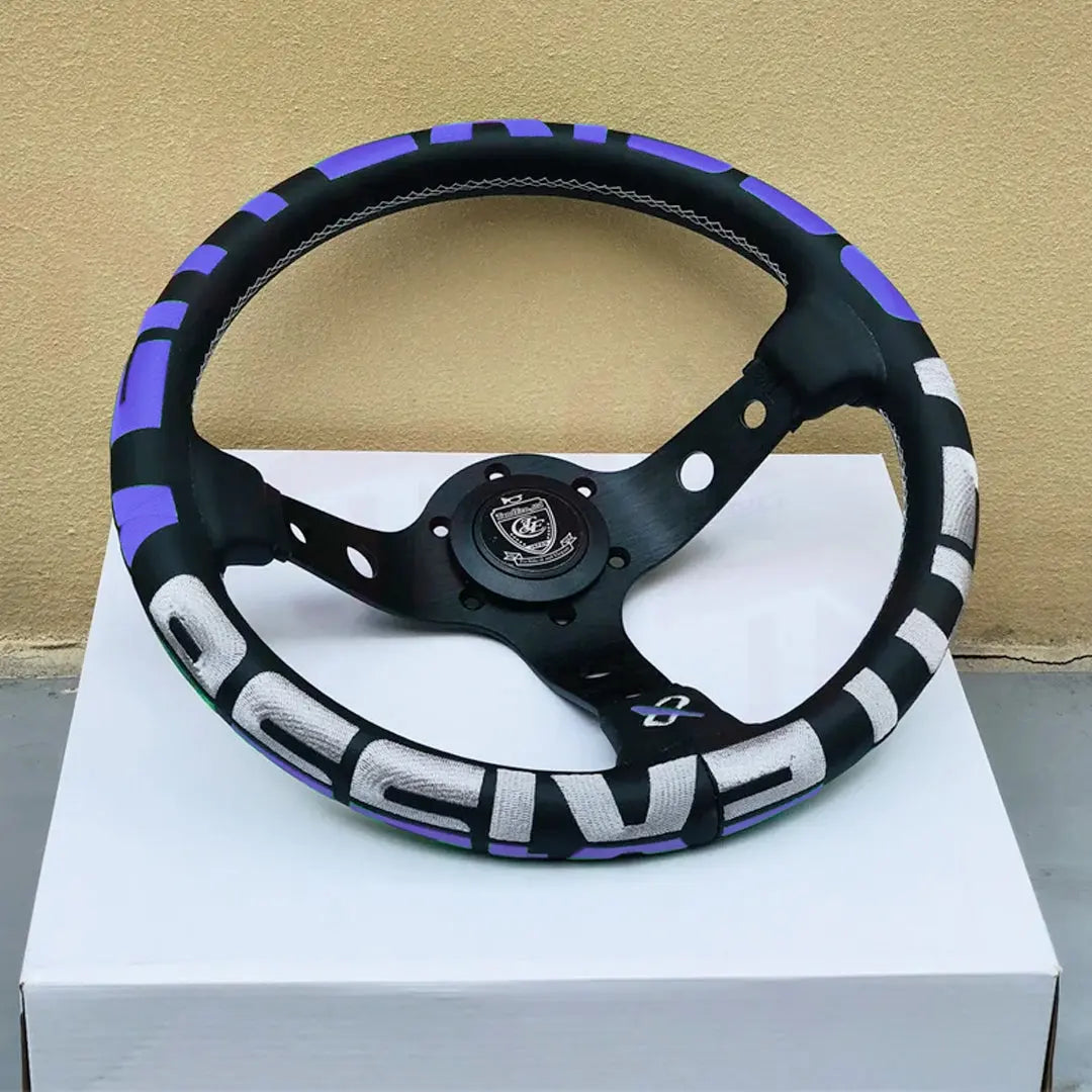 Universal JDM Aluminium Vertex Drift Style Sports Steering Wheel (320mm)