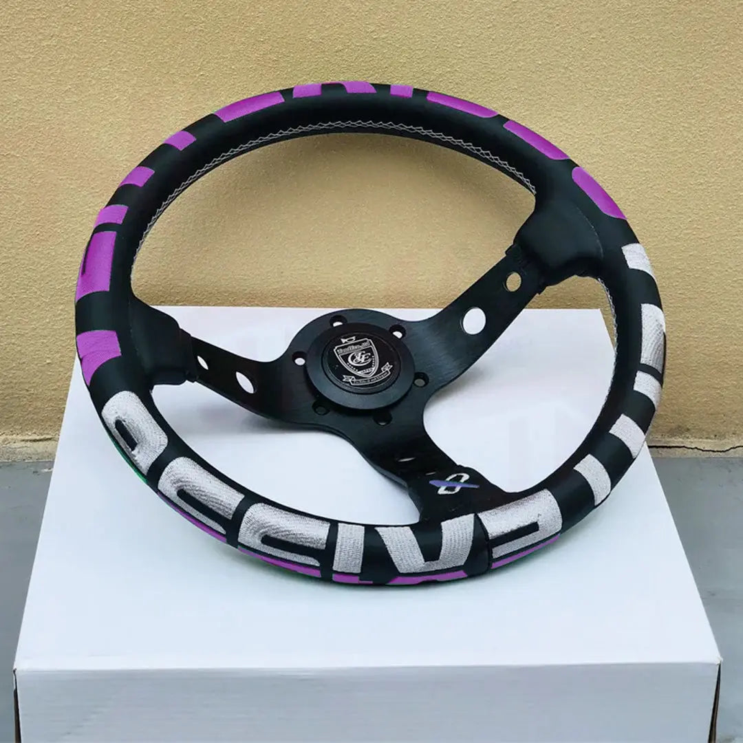 Universal JDM Aluminium Vertex Drift Style Sports Steering Wheel (320mm)