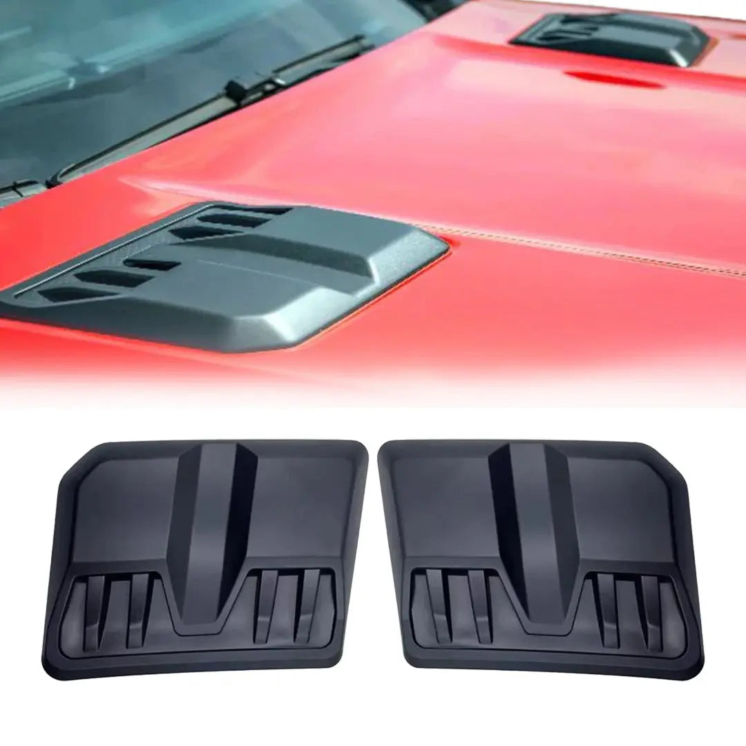 Universal Matte Black Raptor Style Non-Functional Bonnet Vents
