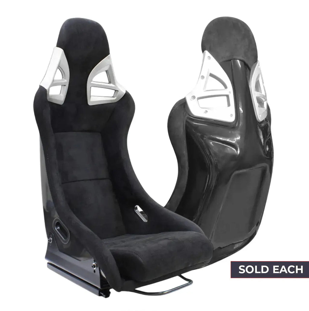 Universal Carrera GT Style Non-Reclinable Bucket Racing Seats With Gloss Black Frame (EACH)