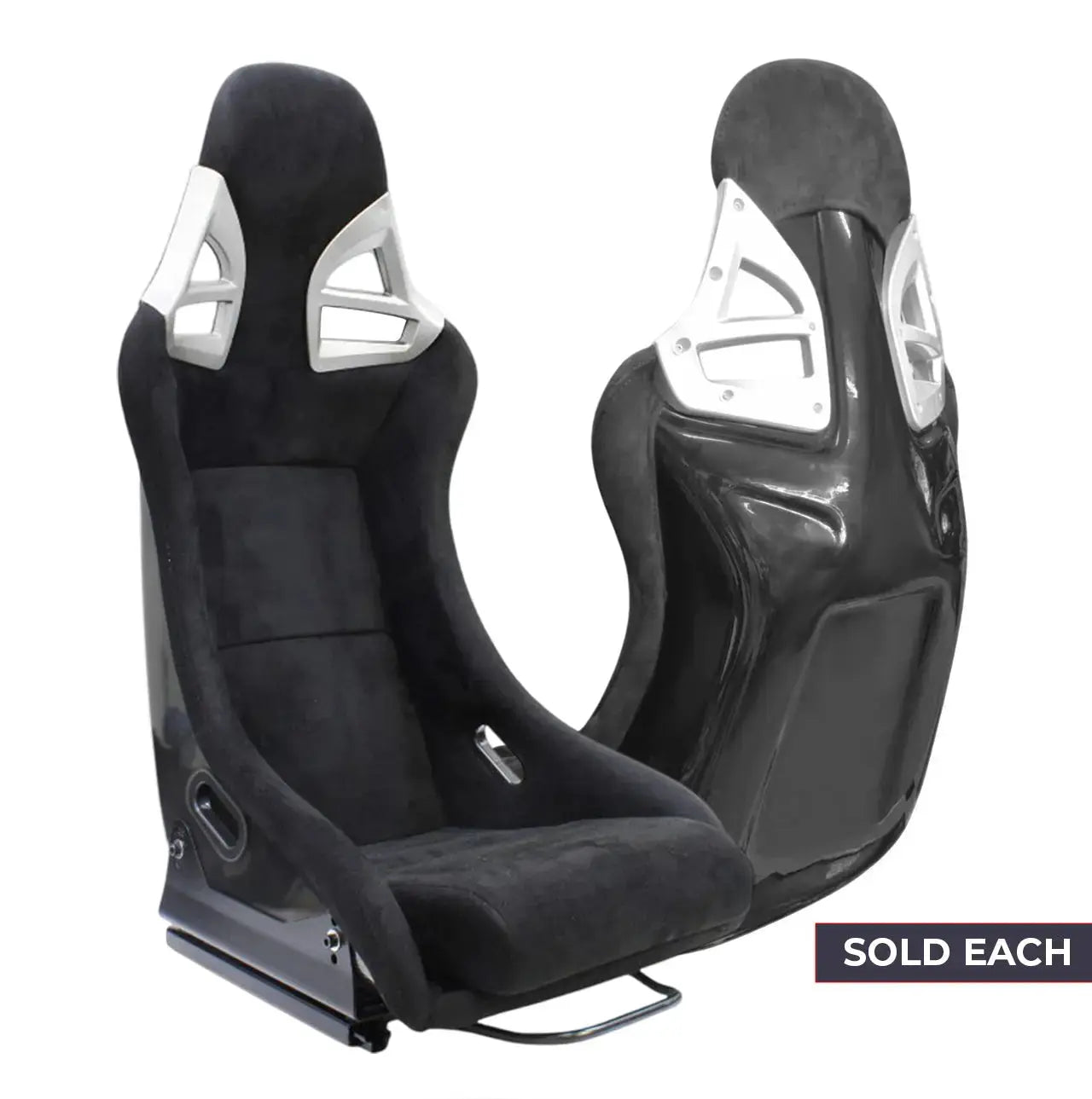 Universal Carrera GT Style Non-Reclinable Bucket Racing Seats With Gloss Black Frame (EACH)
