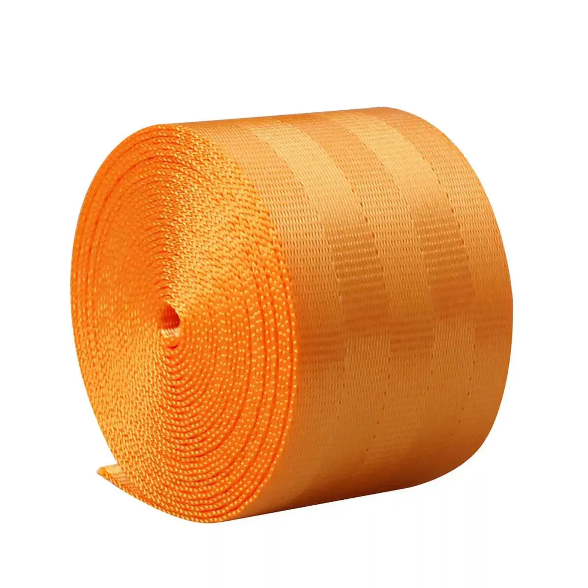 Universal Polyester Webbing Seat Belt Harness Strap - Neon Orange