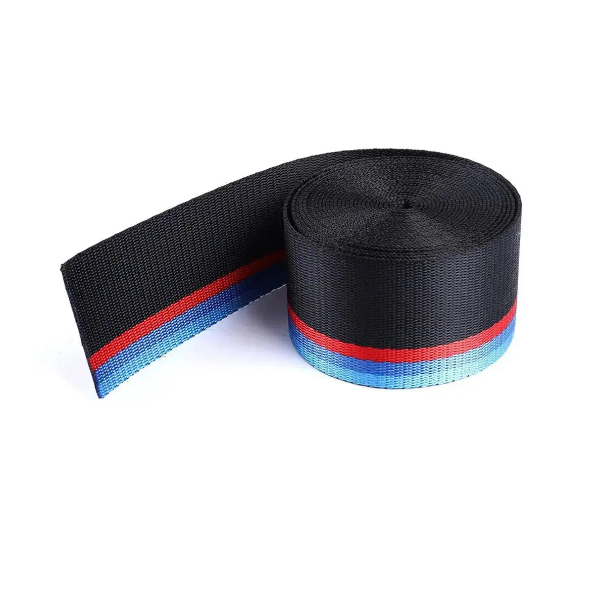 Universal Polyester Webbing Seat Belt Harness Strap - BM Performance Stripe