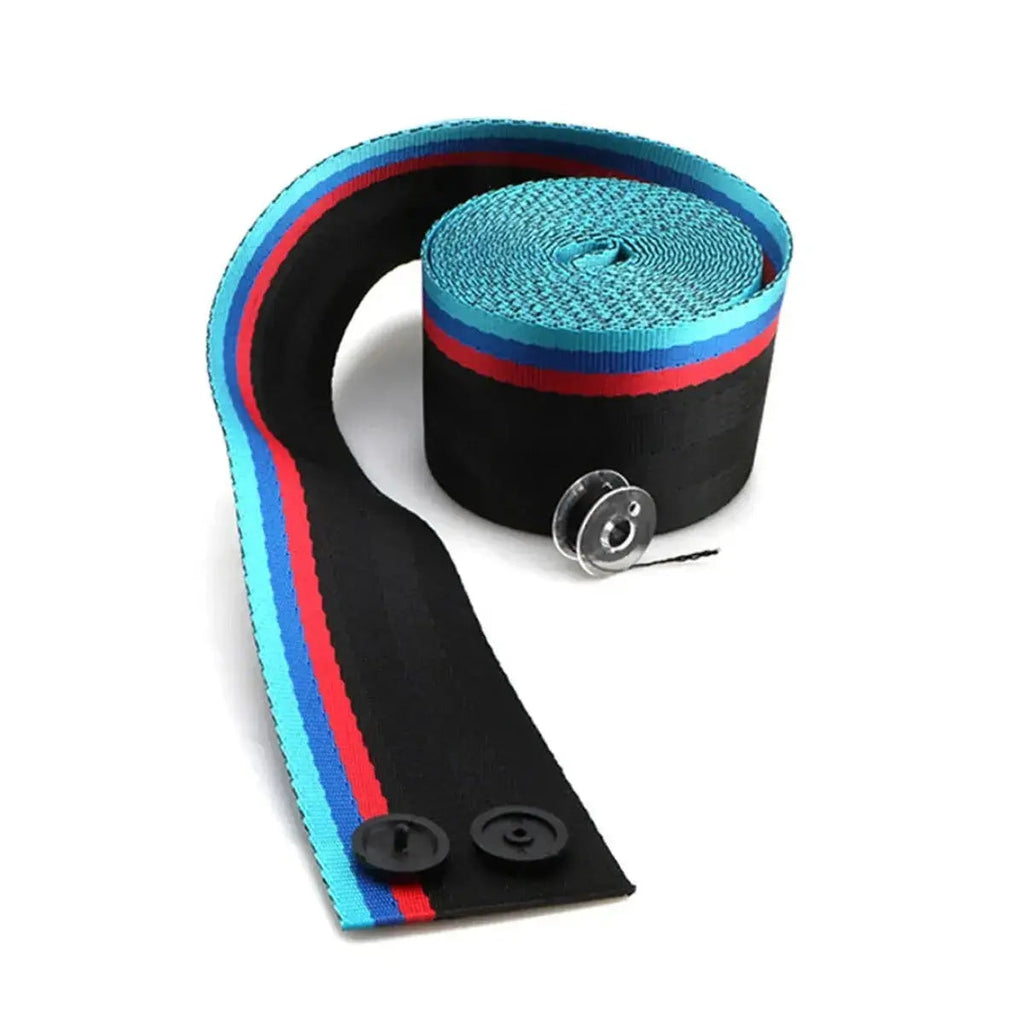 Universal Polyester Webbing Seat Belt Harness Strap - BM Performance Stripe