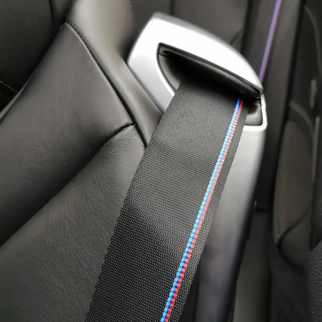 Universal Polyester Webbing Seat Belt Harness Strap - BM Performance Stripe
