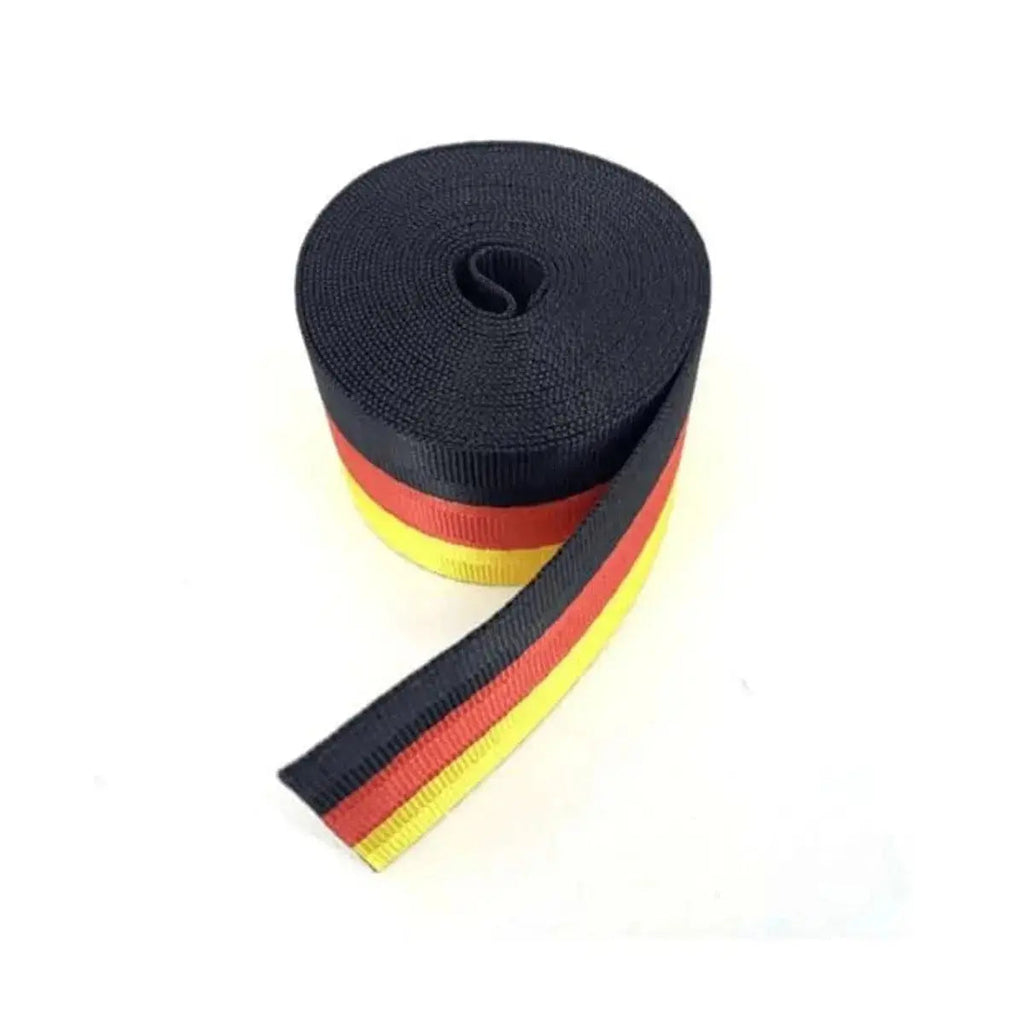 Universal Polyester Webbing Seat Belt Harness Strap - German Stripe