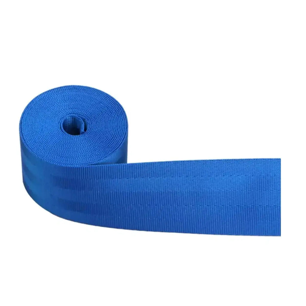 Universal Polyester Webbing Seat Belt Harness Strap - Blue