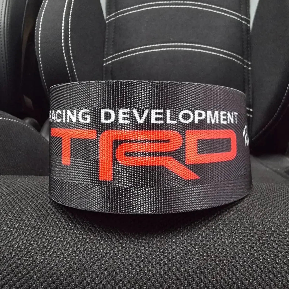 Universal Polyester Webbing Seat Belt Harness Strap - TRD (Black)